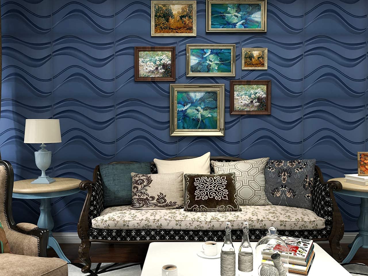 A10003 - 3D Textured Wall Panels for Interior Room Wall Decor 12 Tiles 32.29 sq.ft