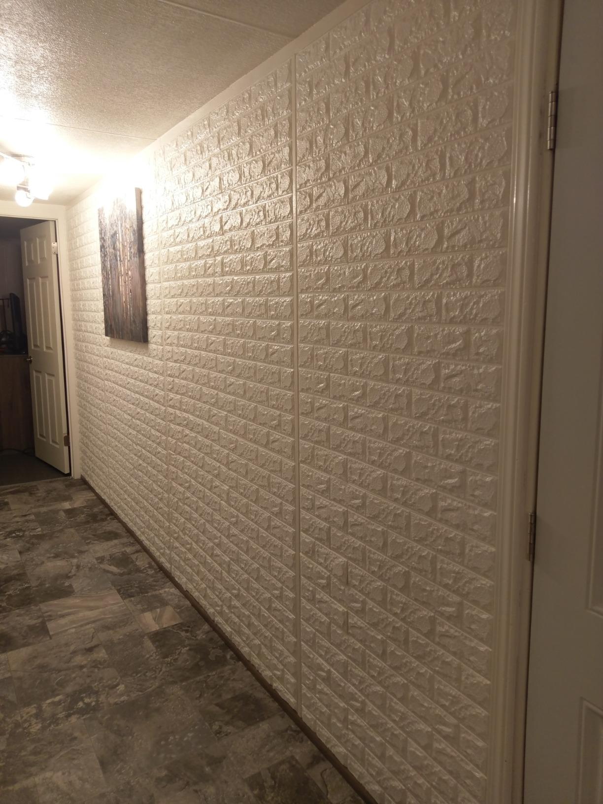 A06004-Peel and Stick 3D Wall Panels for Interior Wall Decor, Self-Adhesive Foam Brick Wallpaper