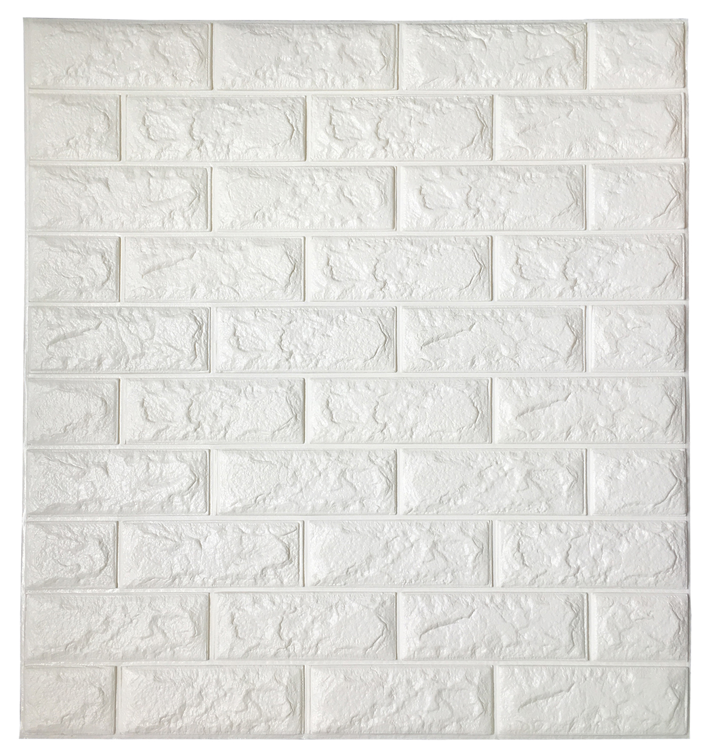 2.6' x 2.3' Peel and Stick 3D Wall Panels White Brick Wallpaper for TV Walls / Sofa Background Wall Decor