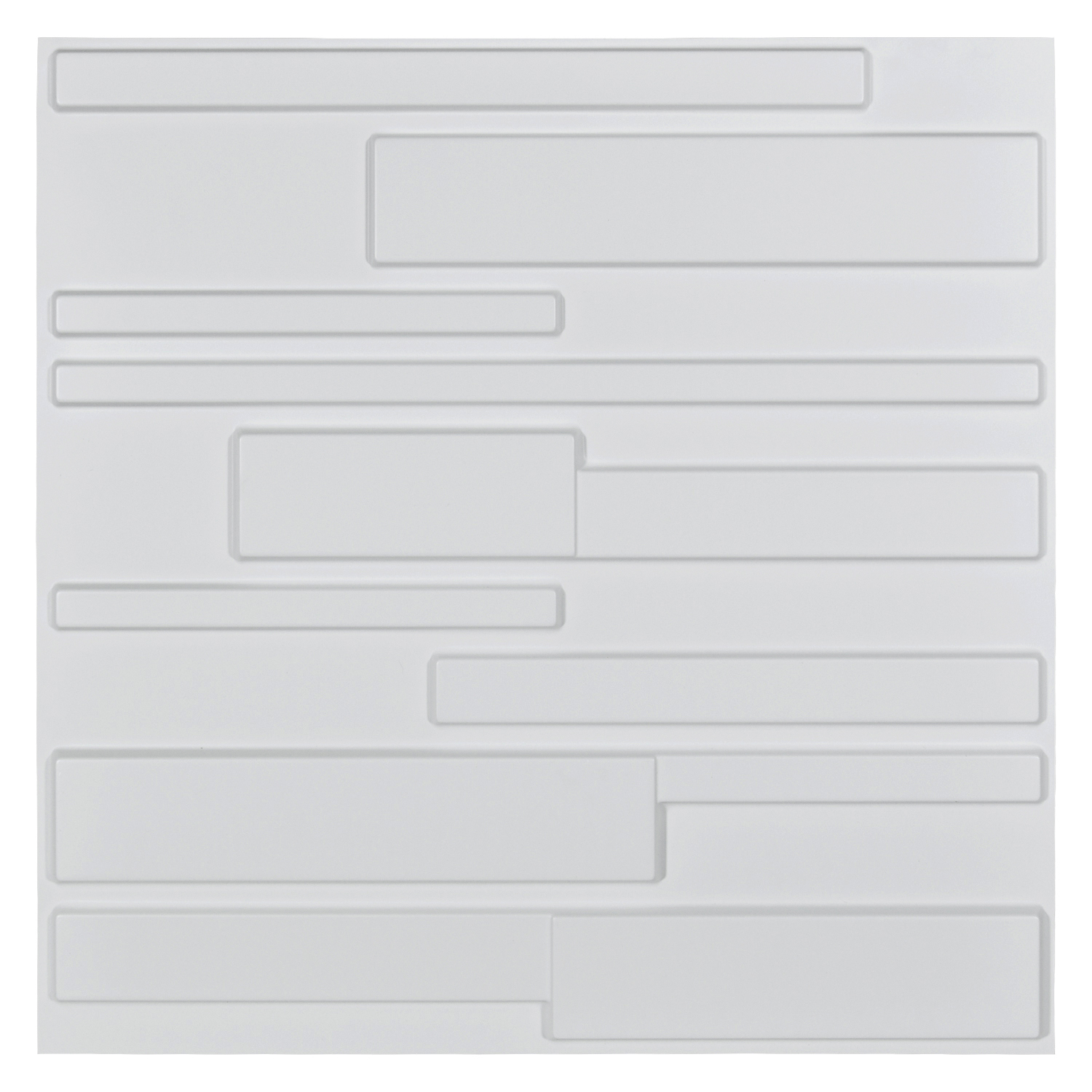 A10032 - Decorative PVC White Brick Design 3D Wall Panels, 12 Tiles 32 SF