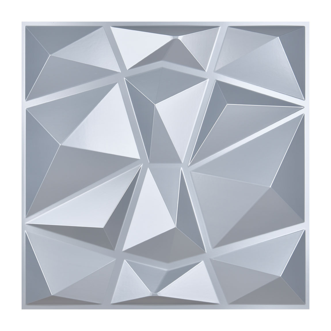 A10038 - Textures 3D Wall Panels White Diamond Wall Design, 12 Tiles 32 SF