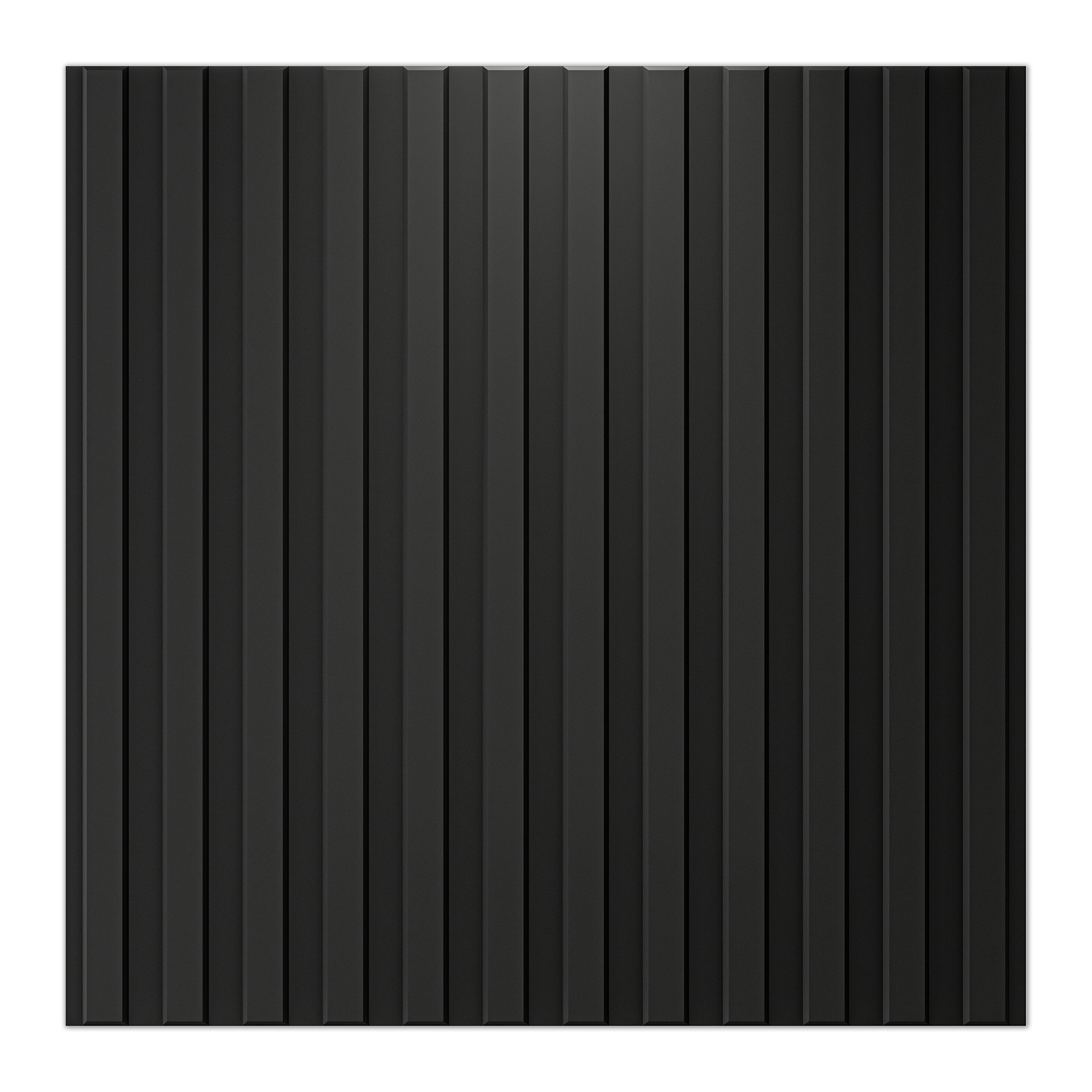 A10064BK-Art3d Slat Wall Panel, 3D Fluted Textured Panel 12-Tile 19.7 x 19.7in.