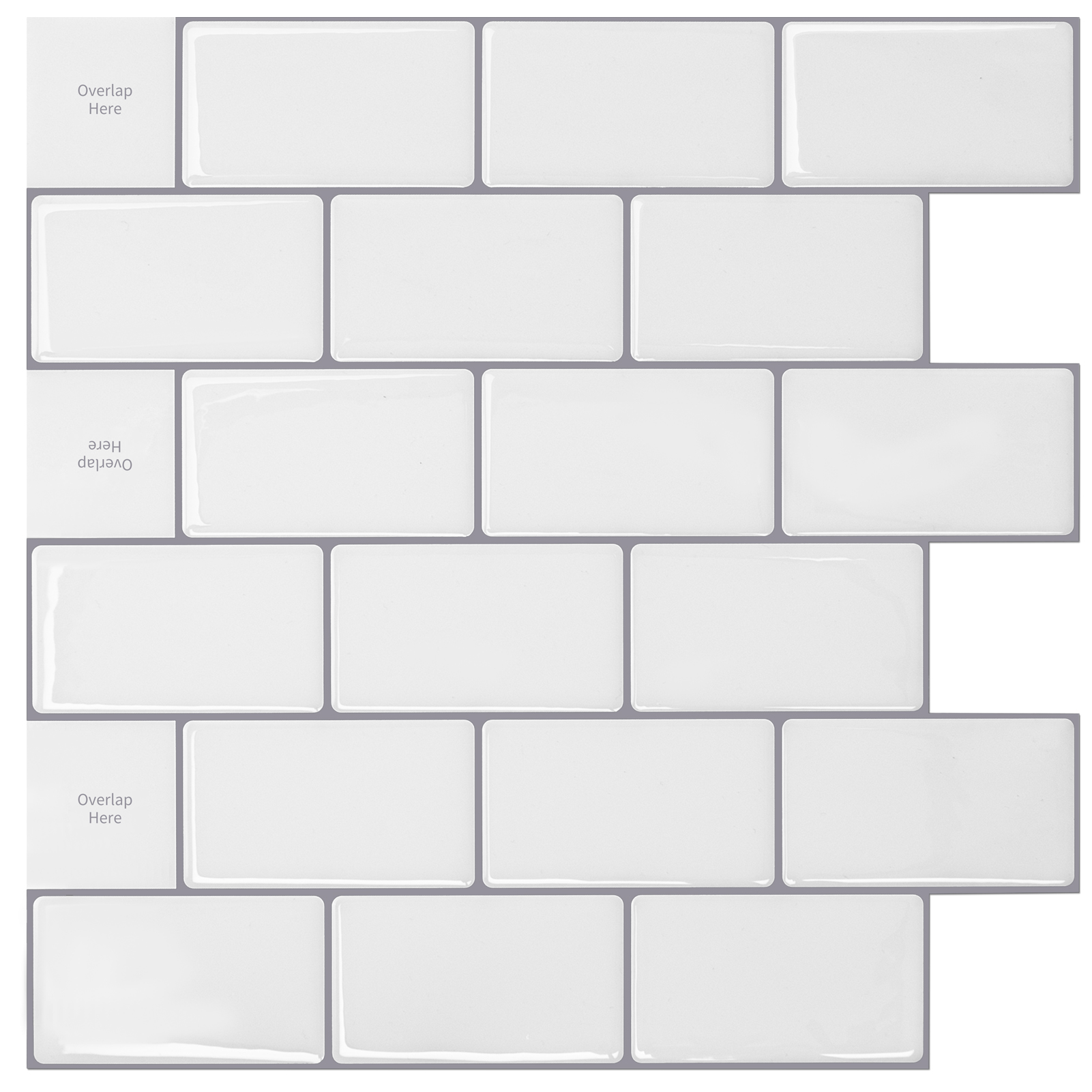 White with Grey Grout