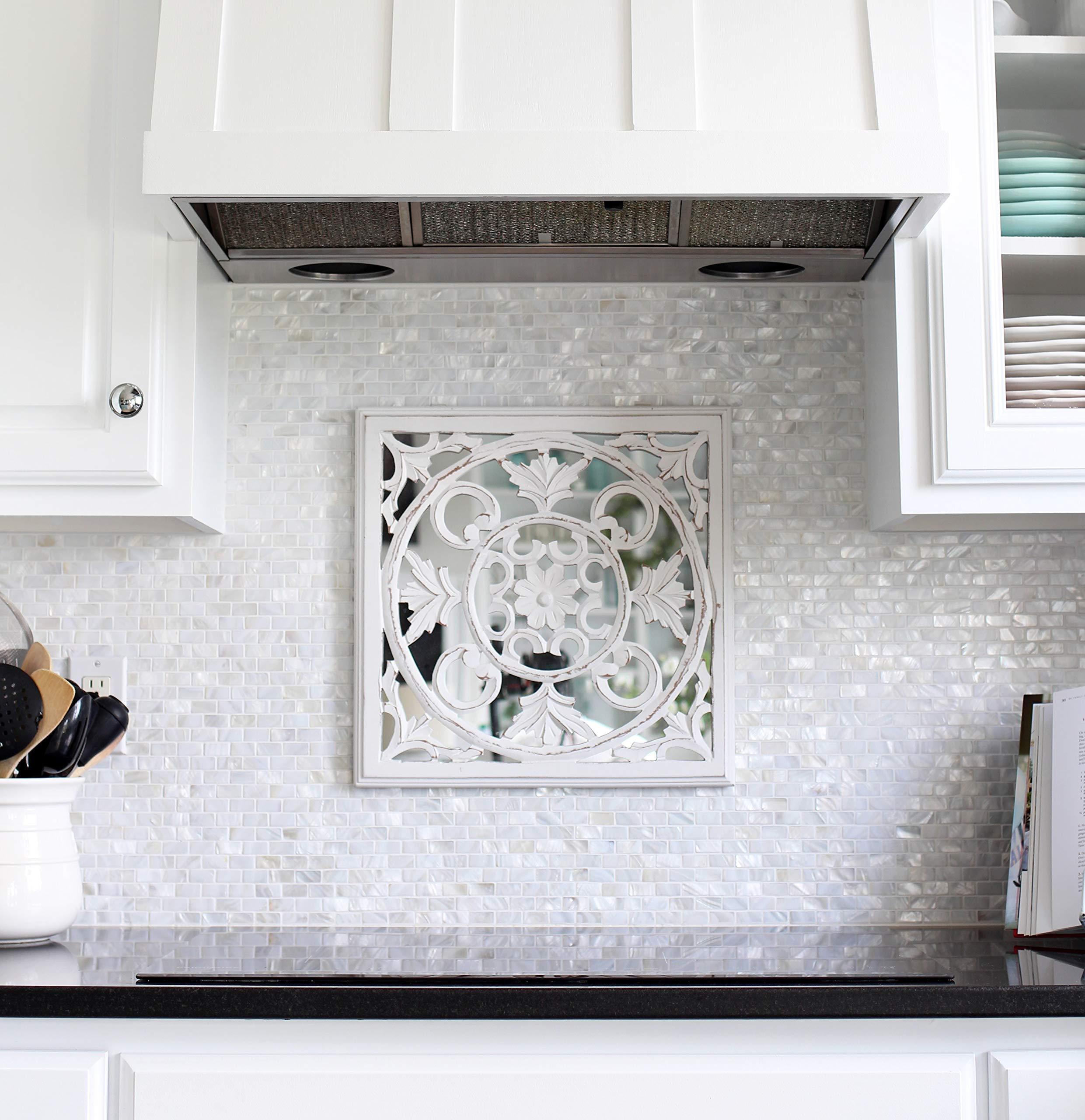 A18019- Art3d 10-Piece Mother of Pearl Tile for Kitchen Backsplash, 12