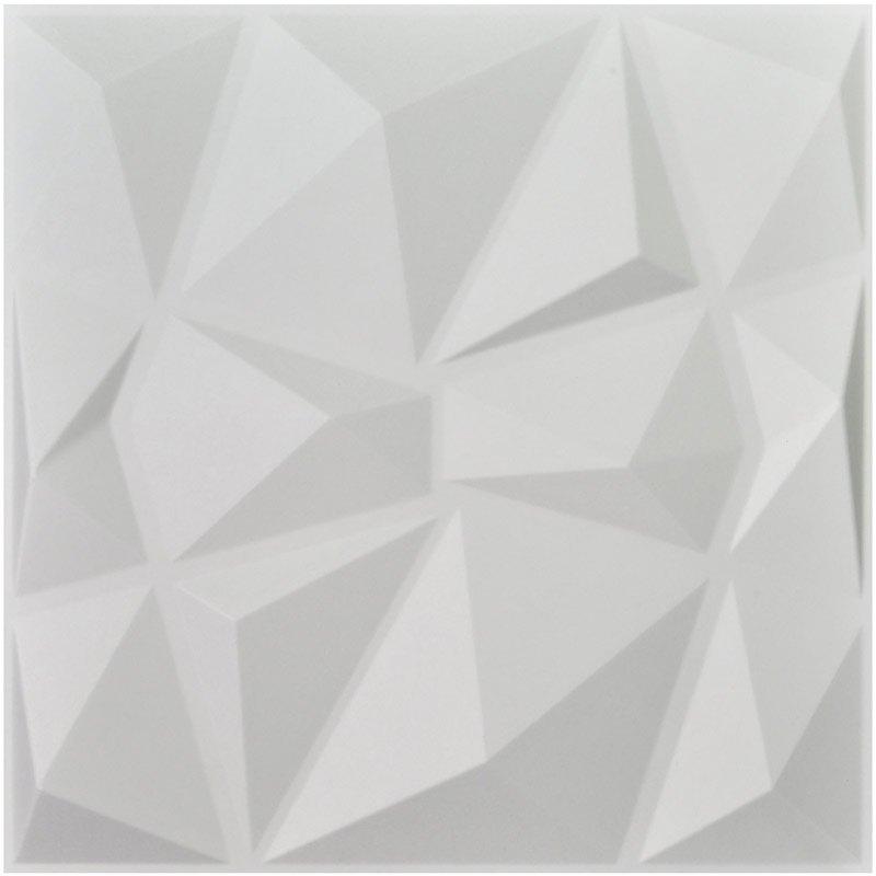 A21034 - Decorative 3D Wall Panels Diamond Design, White, 12 Tiles 32 SF