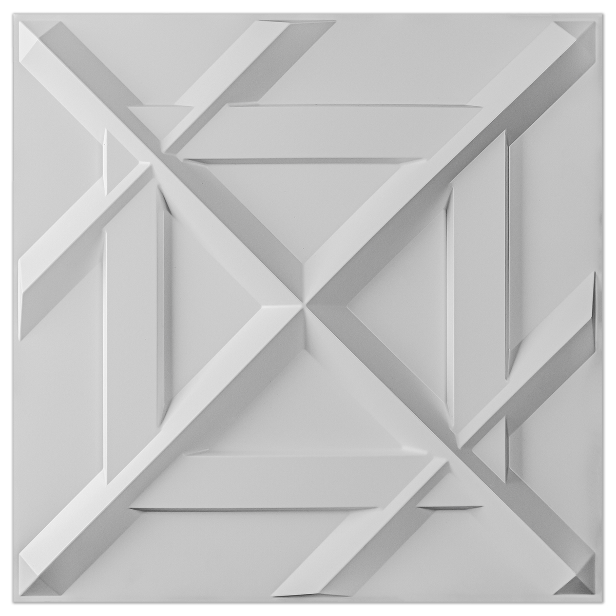 A10054WT-Art3d PVC 3D Wall Panel, Decorative Wall Tile in White 12-Pack 19.7