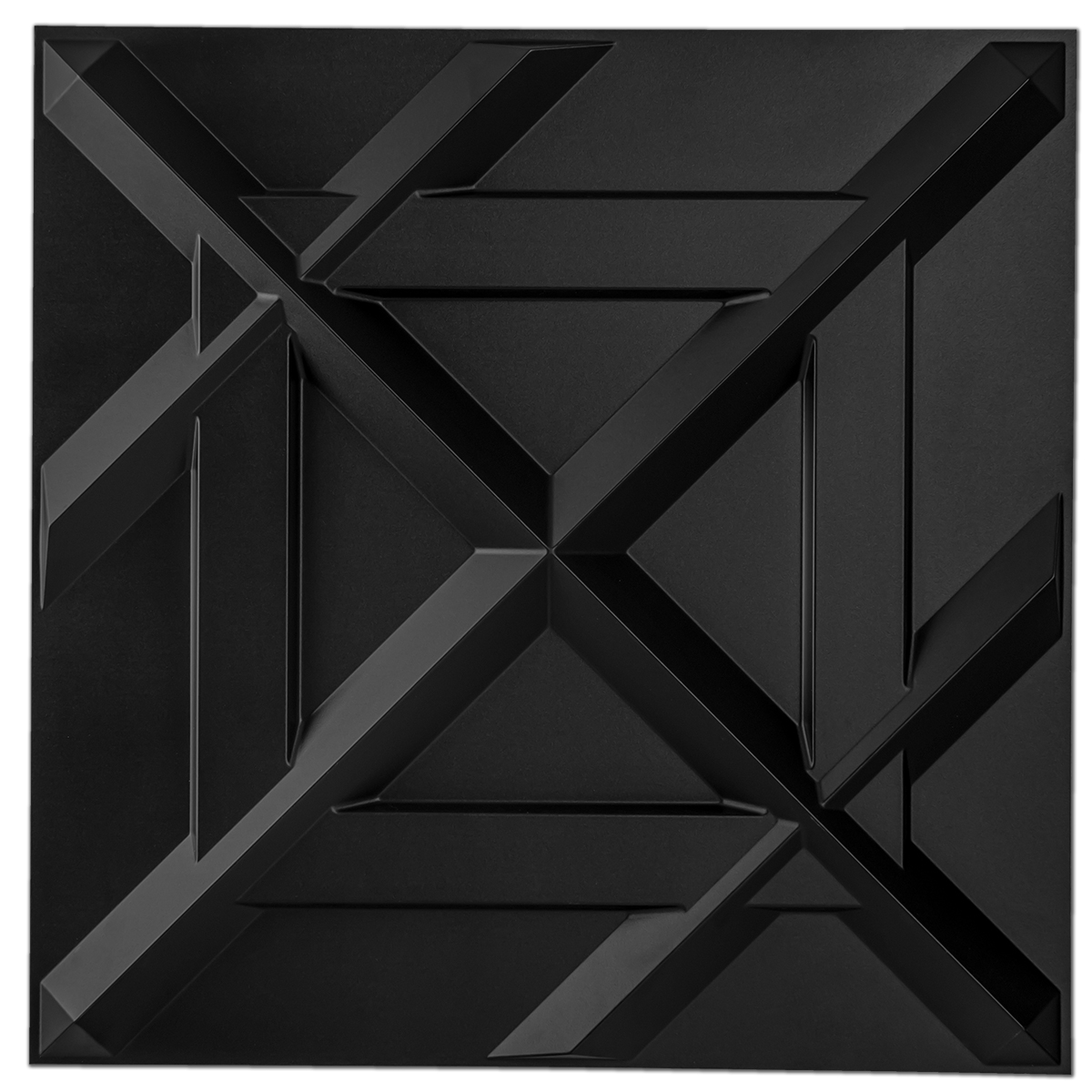A10054BK -Art3d PVC 3D Wall Panel, Decorative Wall Tile in Black 12-Pack 19.7