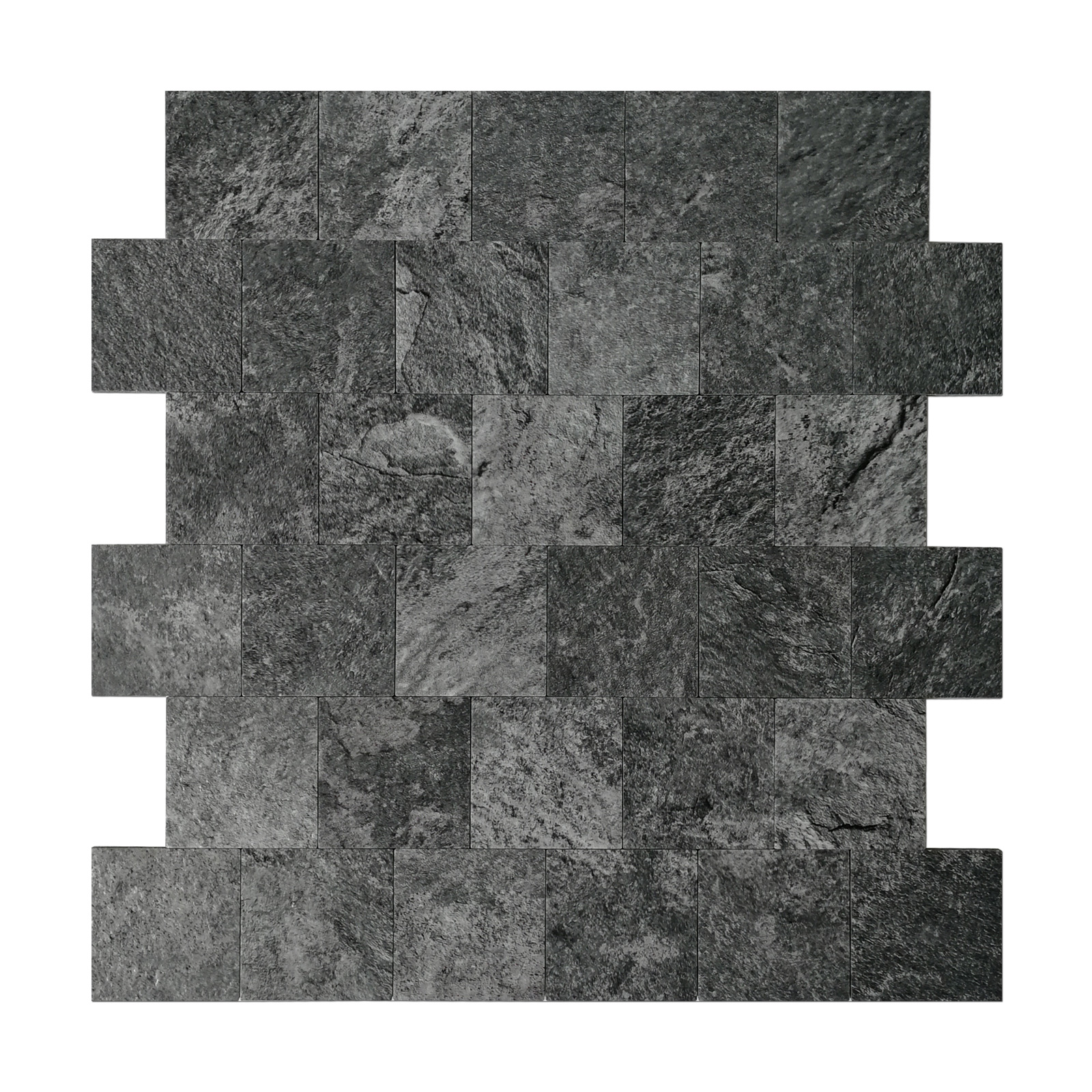 Art3d Peel and Stick Backsplash Tile for Kitchen, Faux Stone Backsplash Tiles, Black (5 Tiles)