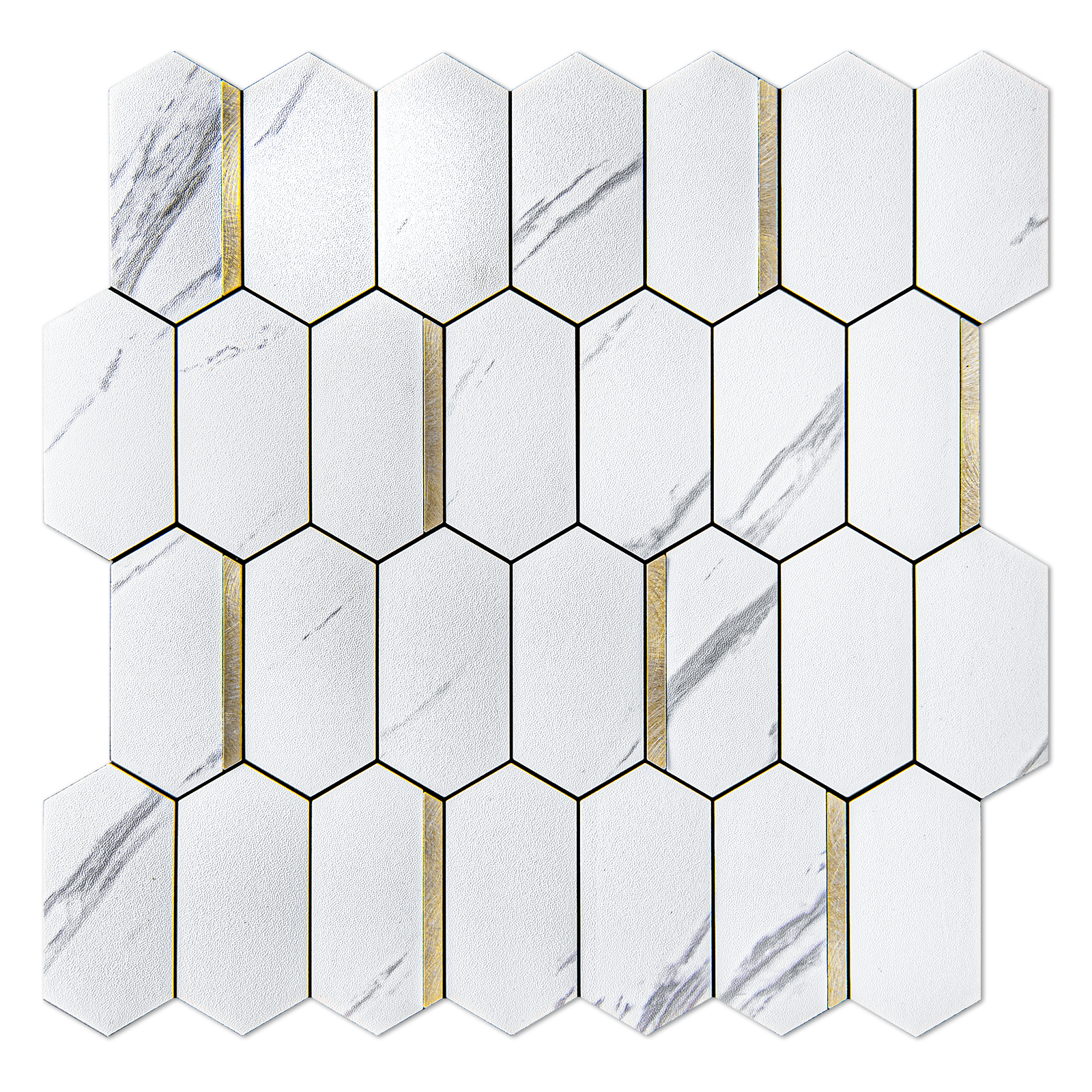 White Marble Mixed Metal Gold