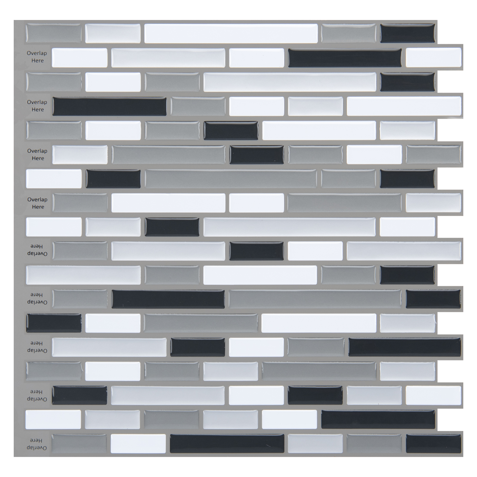 A17002- 20-Piece Stick on Backsplash Tile for Kitchen/Bathroom, 12