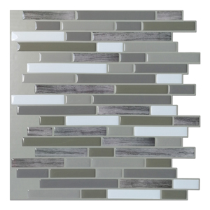 A17038 - Peel and Stick Backsplash Tiles for Bathroom or Kitchen, Set of 6