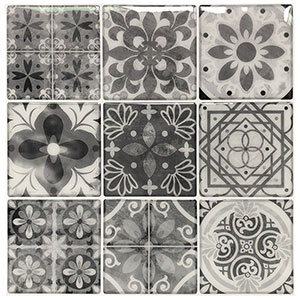 Art3d 10 Sheets Peel and Stick Backsplash Tile for Kitchen Gray Talavera Mexican Tile