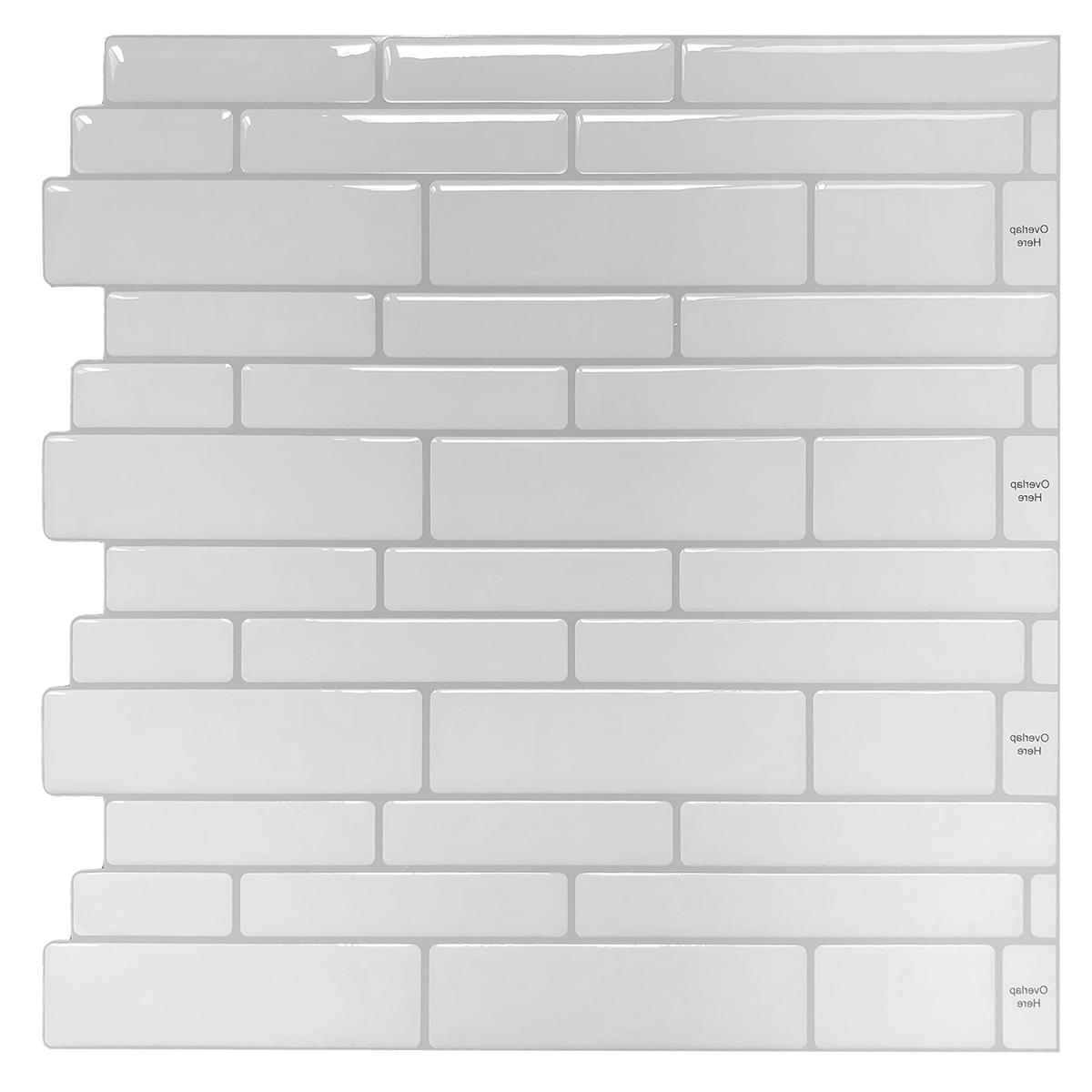 10-Sheet Peel and Stick Tile Backsplash for Kitchen Shelf-Adhesive Wall Sticker Tile