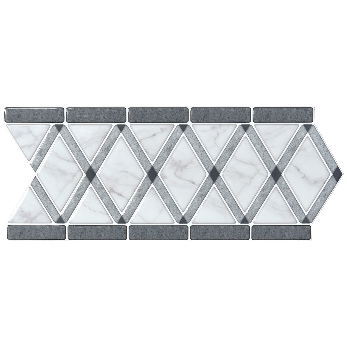 A17101 - Tile Borders Peel and Stick Backsplash, Removable Backsplash for Kitchen, Bathroom, Set of 10, 12.4