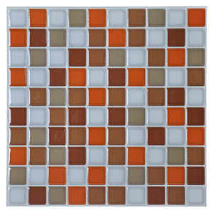 3D Wall Sticker Kitchen Backsplash Tile 12'' x 12'' Peel and Stick Wall Tiles Resin 6 Tiles