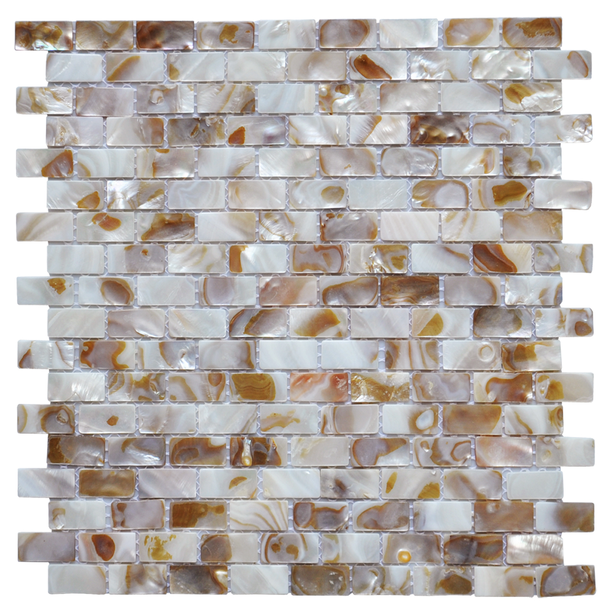A18016 - 10 - piece Mother of Pearl Tile for Kitchen Backsplash, Spa Tile, Pool Tile