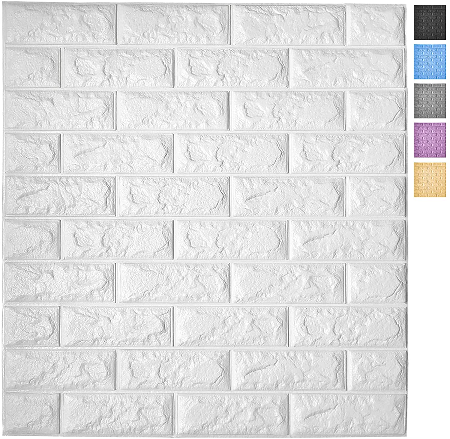 A06004-Peel and Stick 3D Wall Panels for Interior Wall Decor, Self-Adhesive Foam Brick Wallpaper