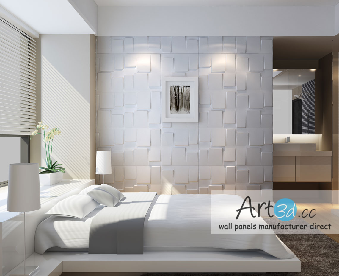 Leather Tiles In Bedroom Wall Design