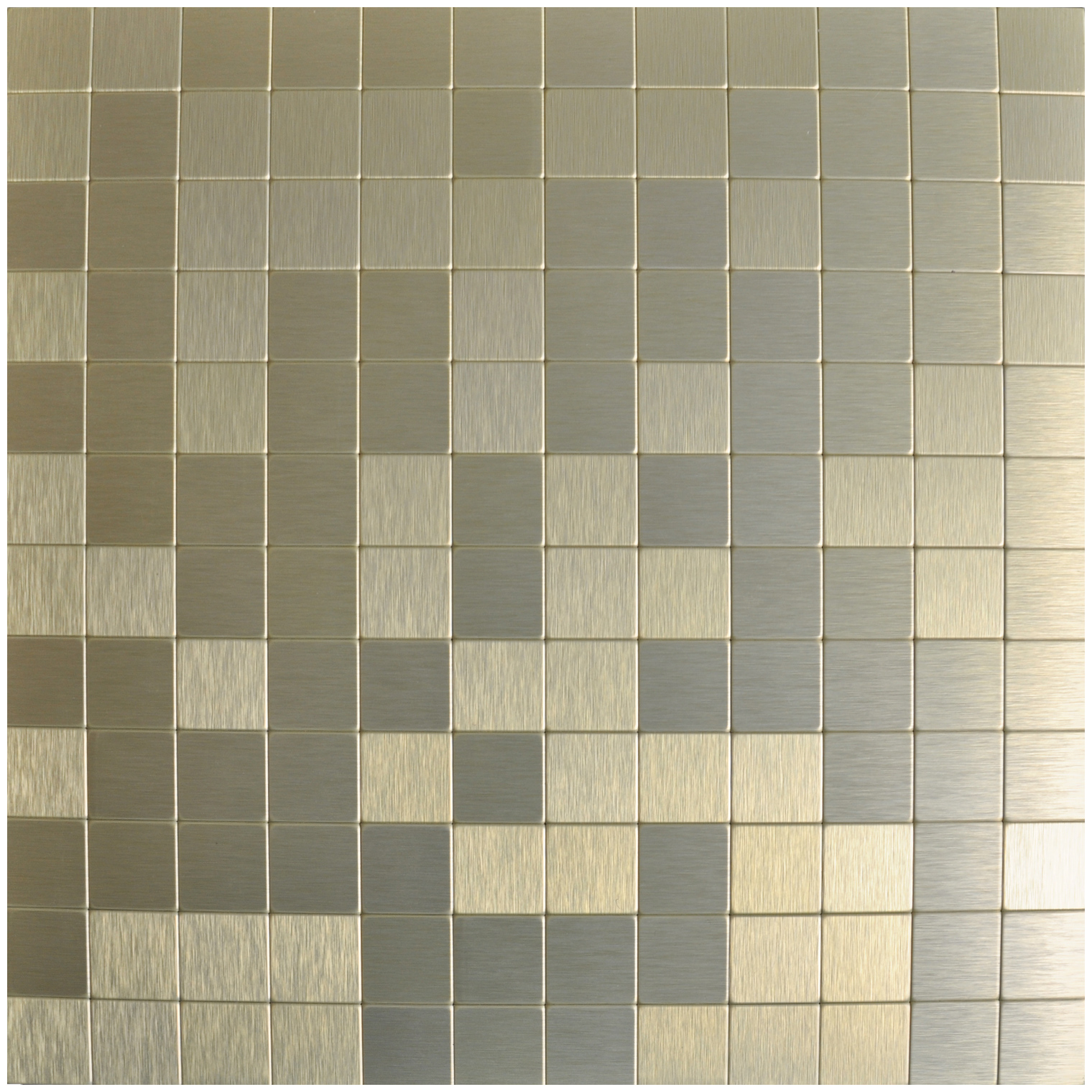 A16012 - Peel N Stick Metal Mosaic 10 Sheets Bronze Square Tiles 12x12In
