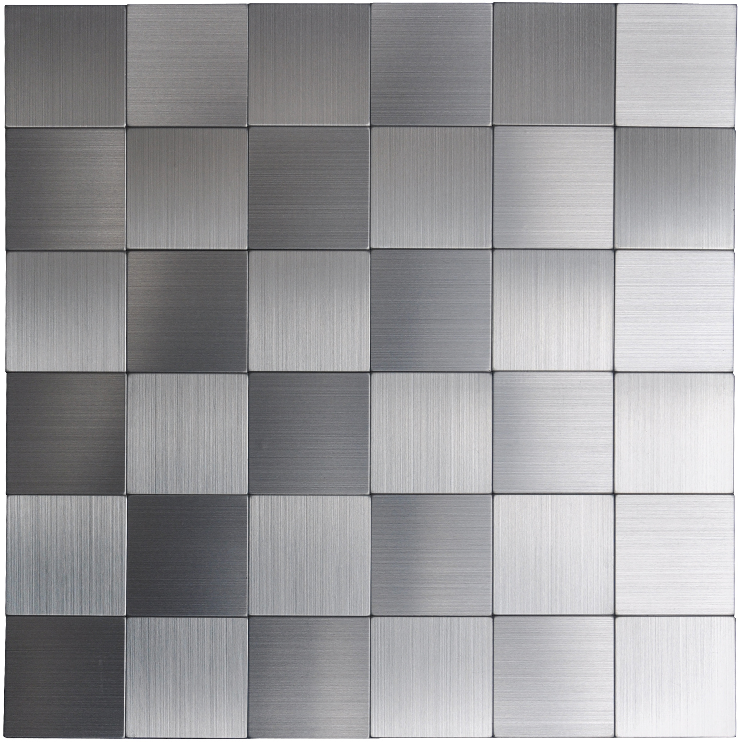 A16110 - Self-adhesive Metal Tiles 10 Pcs Stainless Peel N Stick Backsplashes Tiles 12x12In