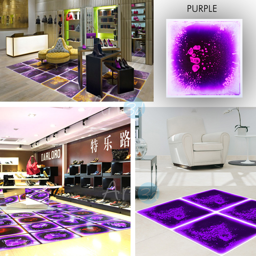 Liquid Floor Tile Purple