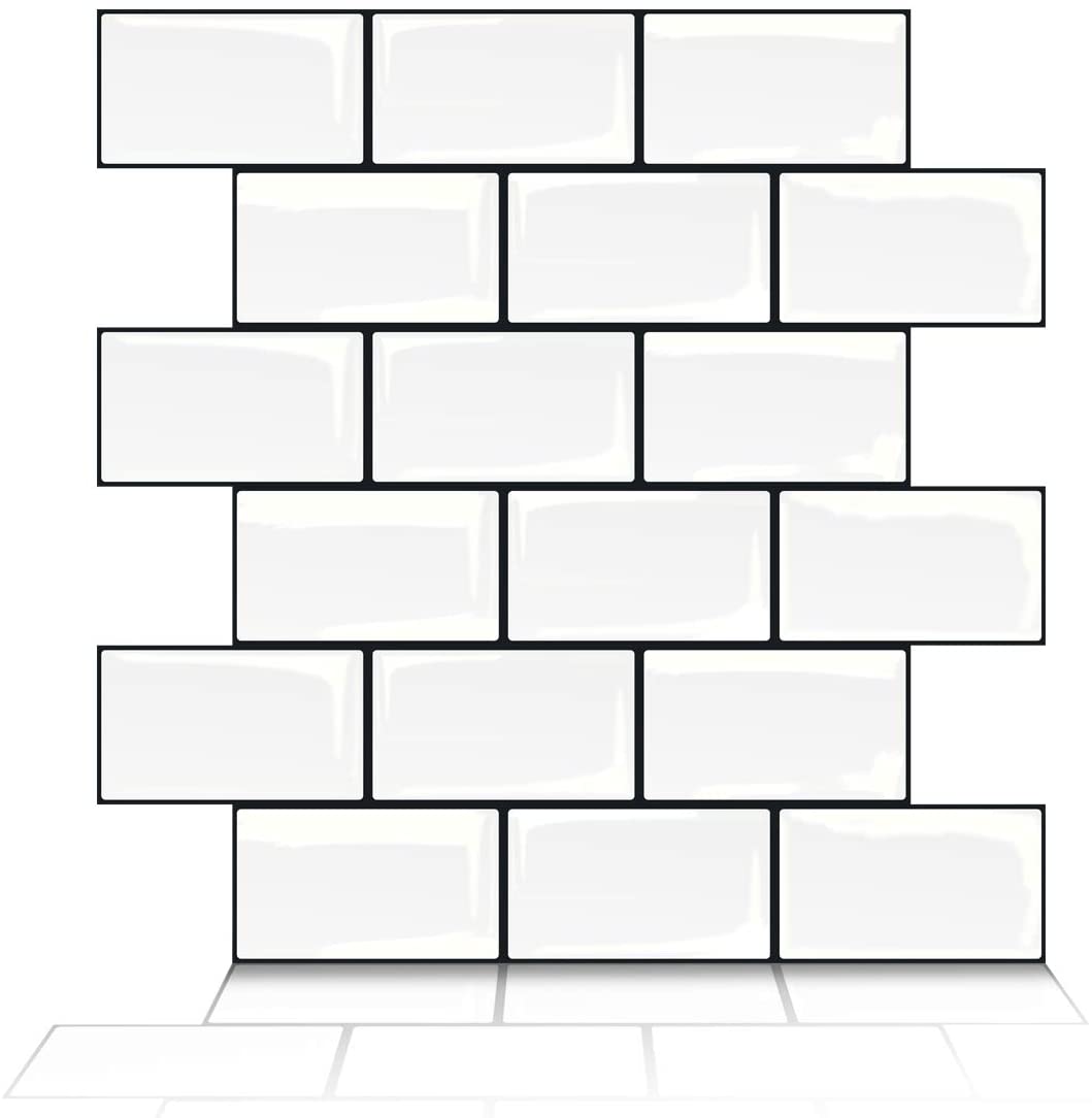A17702 Subway Peel And Stick Backsplash Tiles Stick On Tiles Kitchen Backsplash 10 Tiles Thicker Version