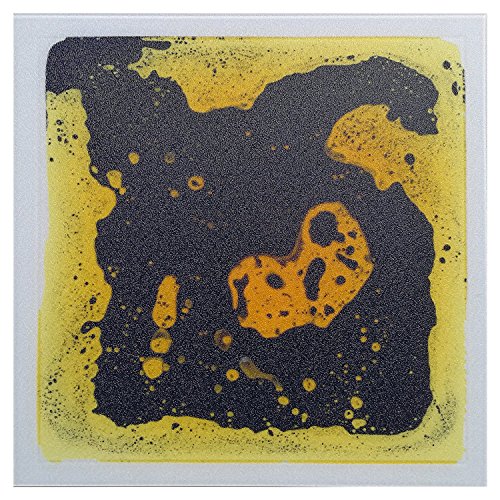 Art3d Liquid Dance Floor Colorful Home Decor Tile, 12" x 12" Yellow-Black