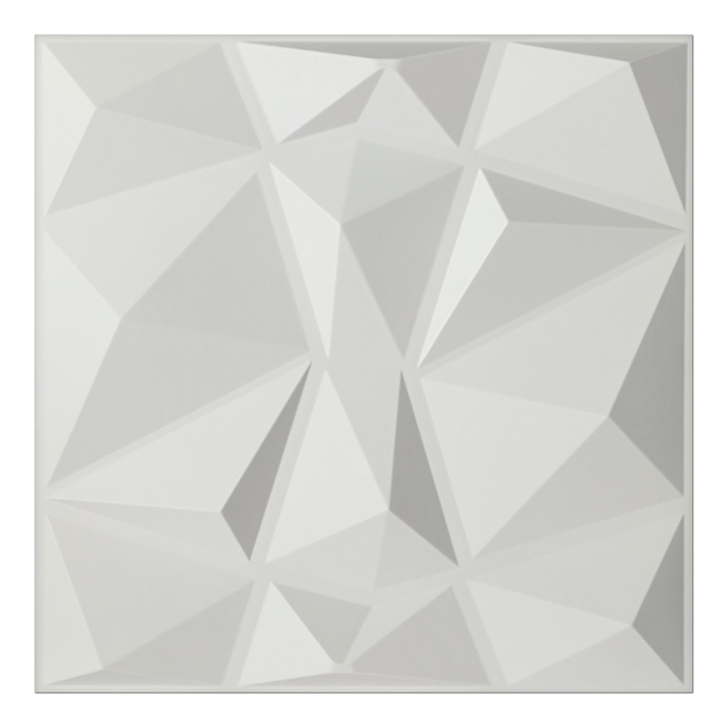 Textures 3D Wall Panels White Diamond Wall Design, 12 Tiles 32 SF