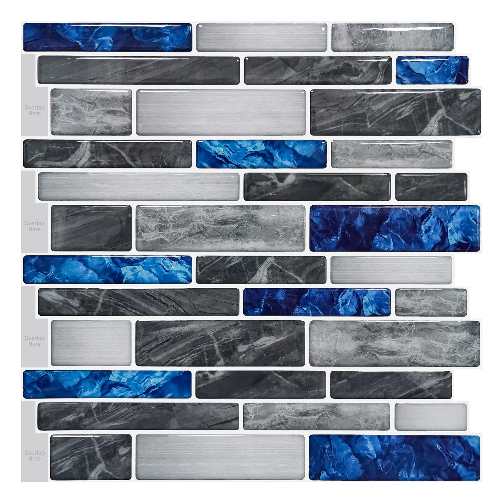 Art3d Peel & Stick Brick Kitchen Backsplash Self-Adhesive Wall Tile Stone Design, 10 Sheets