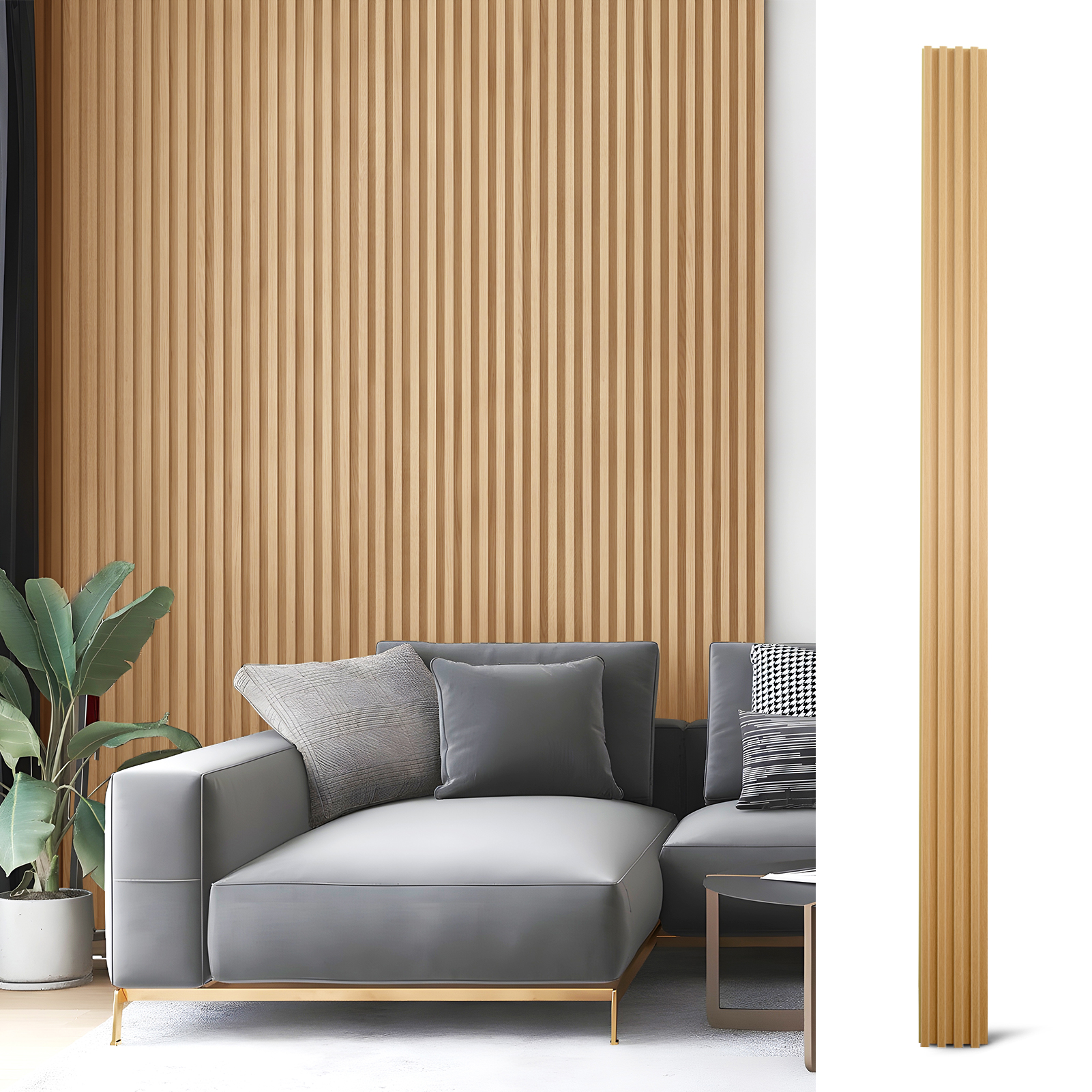 Wood Slat Wall, Wooden Wall Panel, 3D Wall Panels, Decorative Panel, Room  Interior 