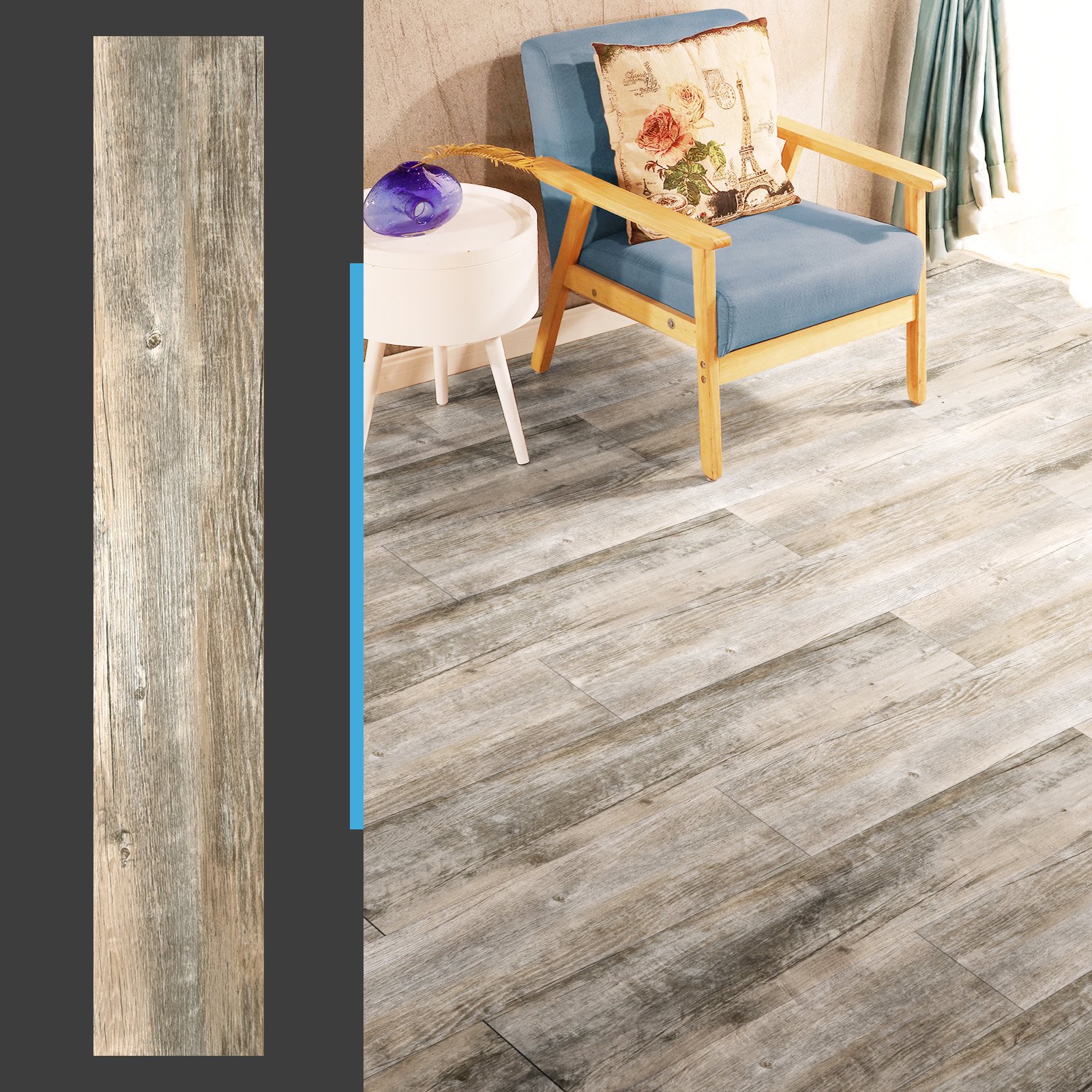 thumbnail image 2 of VEVOR 36 PCS Self-Adhesive Vinyl Floor Planks - 54 Sq Ft - Peel & Stick Wood Tiles - Vintage Wood Grain 2 of 6