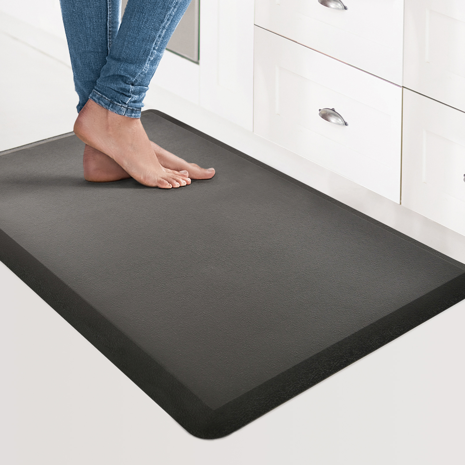 Y12001BK-Art3d Anti Fatigue Mat 1/2 Inch Cushioned Kitchen Mat