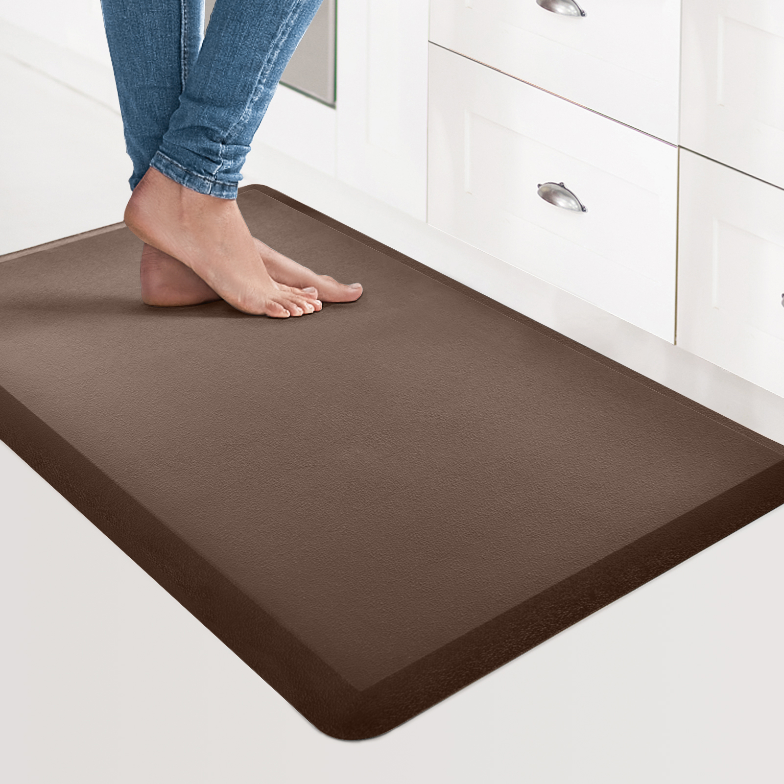 Y12001BN-Art3d Anti Fatigue Mat 1/2 Inch Cushioned Kitchen Mat