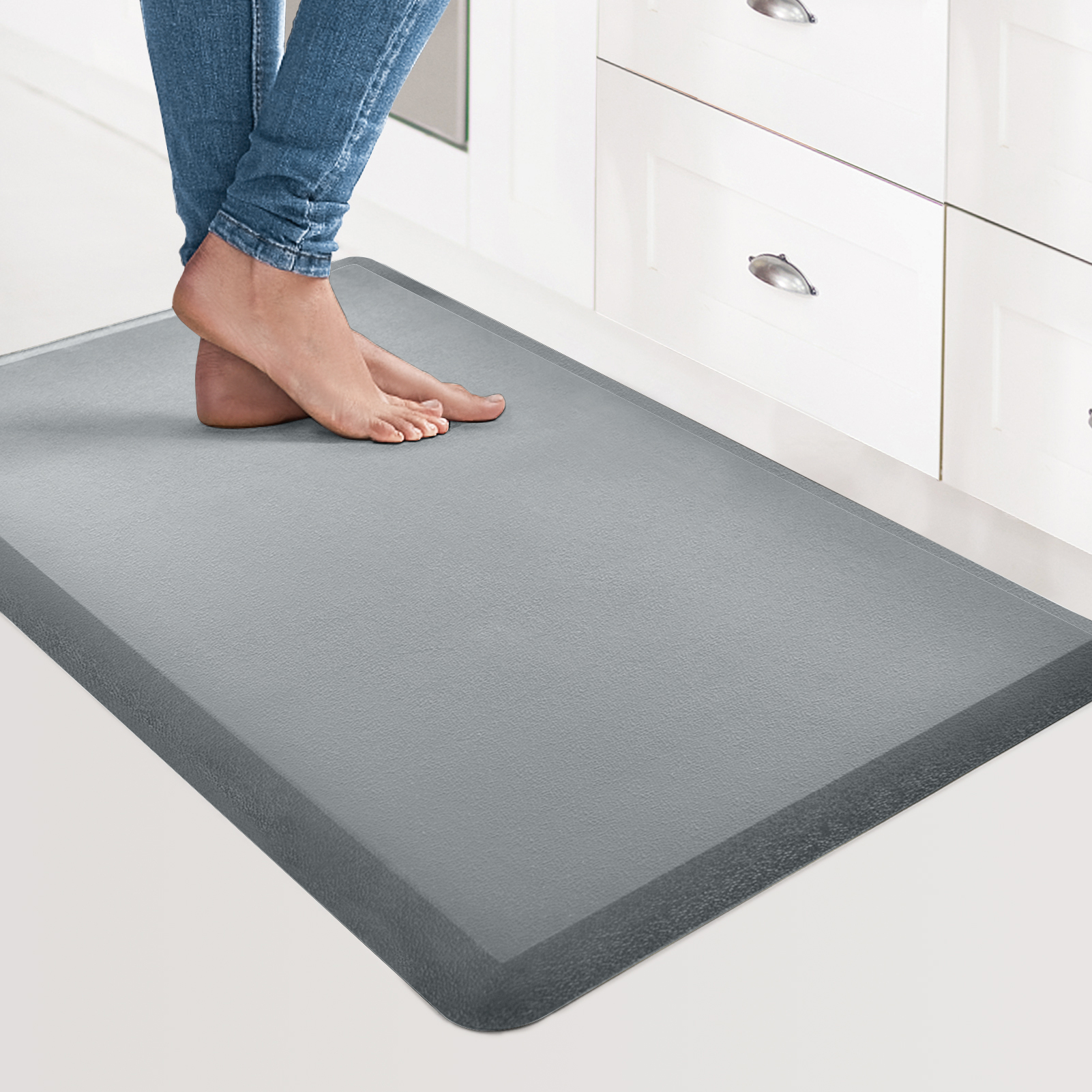 Art3d 27.95x17.32 Anti Fatigue Mat Cushioned Kitchen Mat Non Slip Foam  Comfort Cushion for Standing Desk Office Garage Floor 