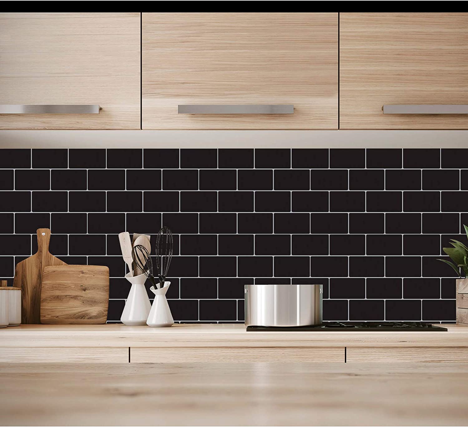 A17000bk Art3d 12 X 12 Peel And Stick Backsplash Tiles For Kitchen