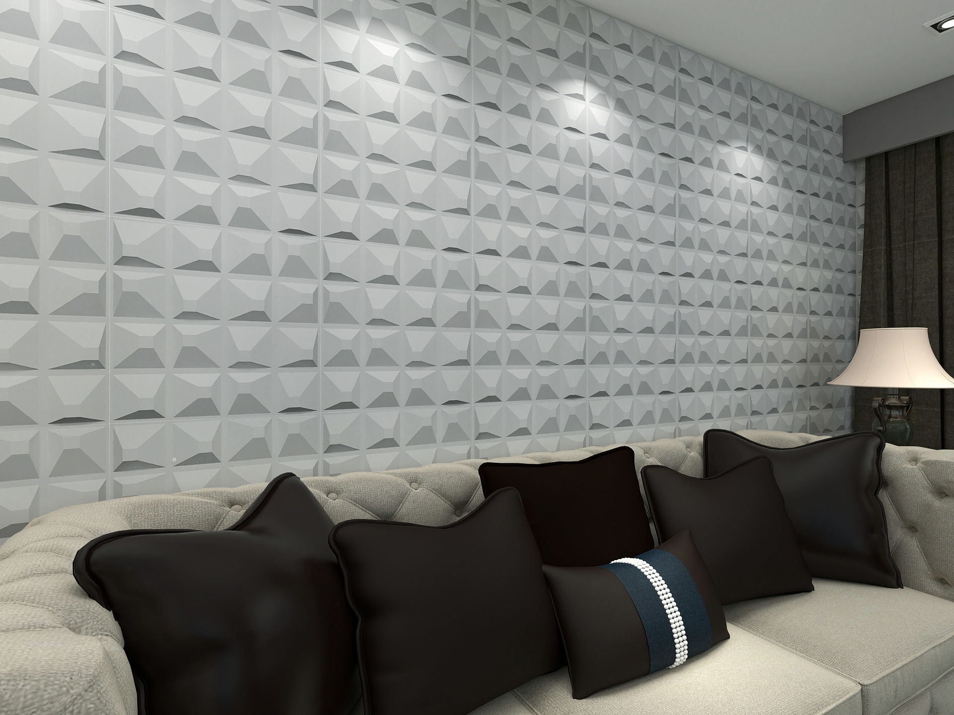 Decorative 3d Panels Textured Wall Design Board 12 Tiles 32 Sf