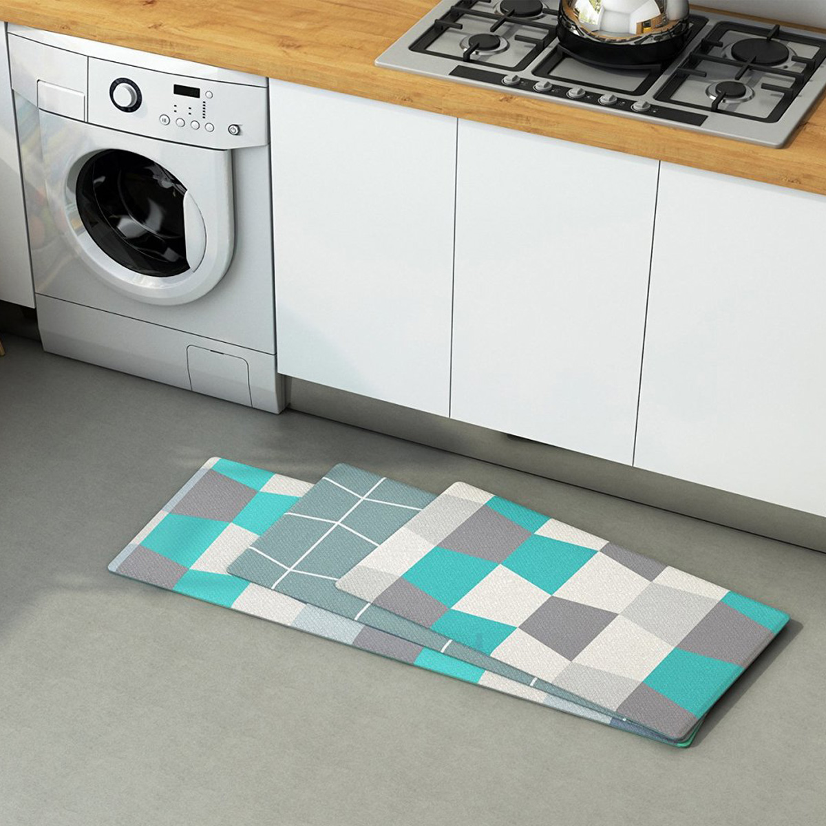 Y12001BB-Art3d Anti Fatigue Mat - 1/2 Inch Cushioned Kitchen Mat