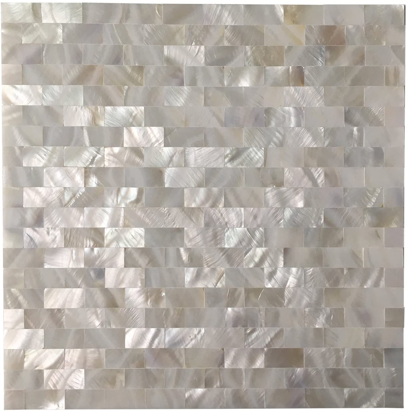 A18202 - 6-Pack Mother of Pearl Shell Tile for Kitchen Backsplashes / Shower Wall, 12