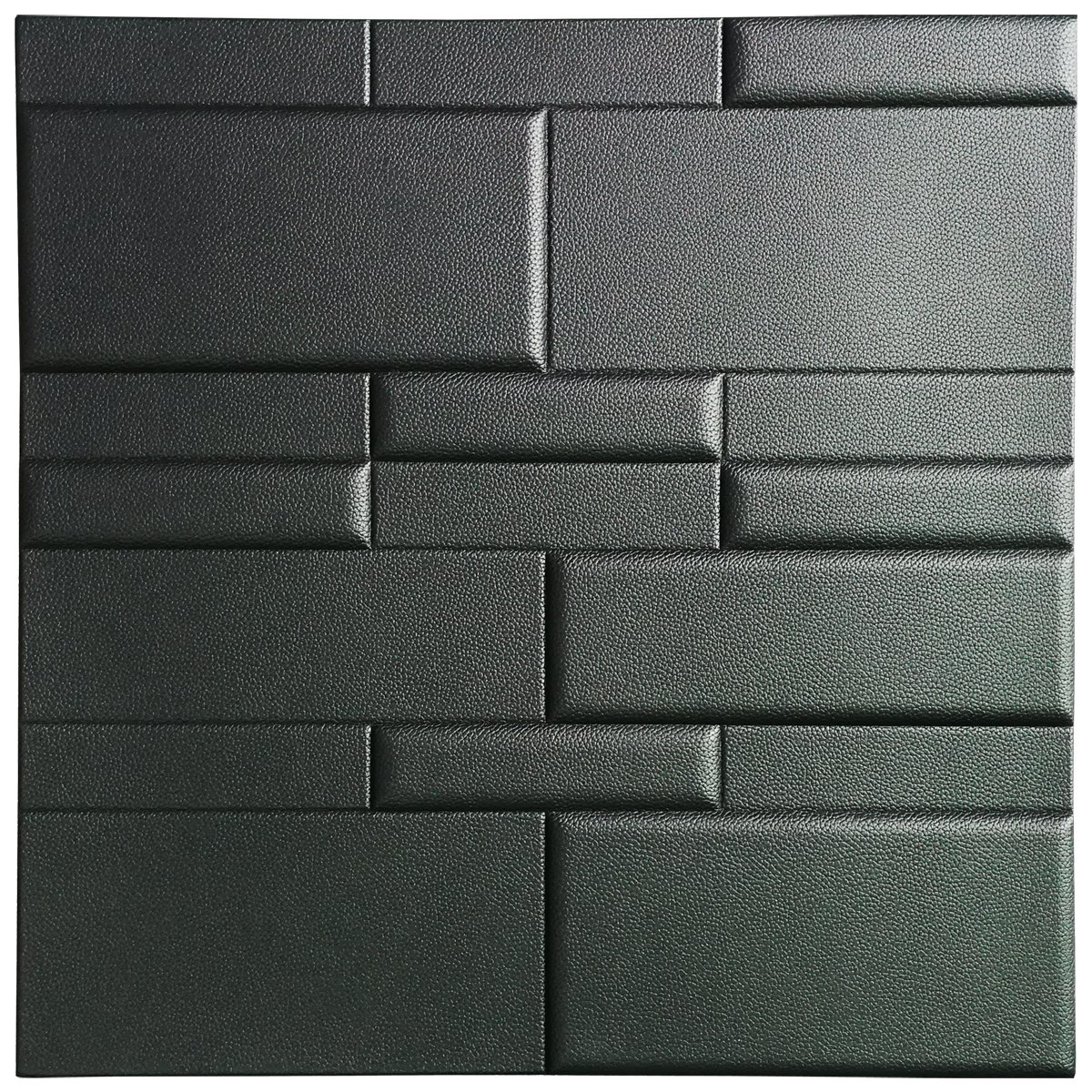 A12033 - Leather 3D Textured Wall Covering PU Material Panels Wave Wall 23.6x23.6 In (1 Piece)