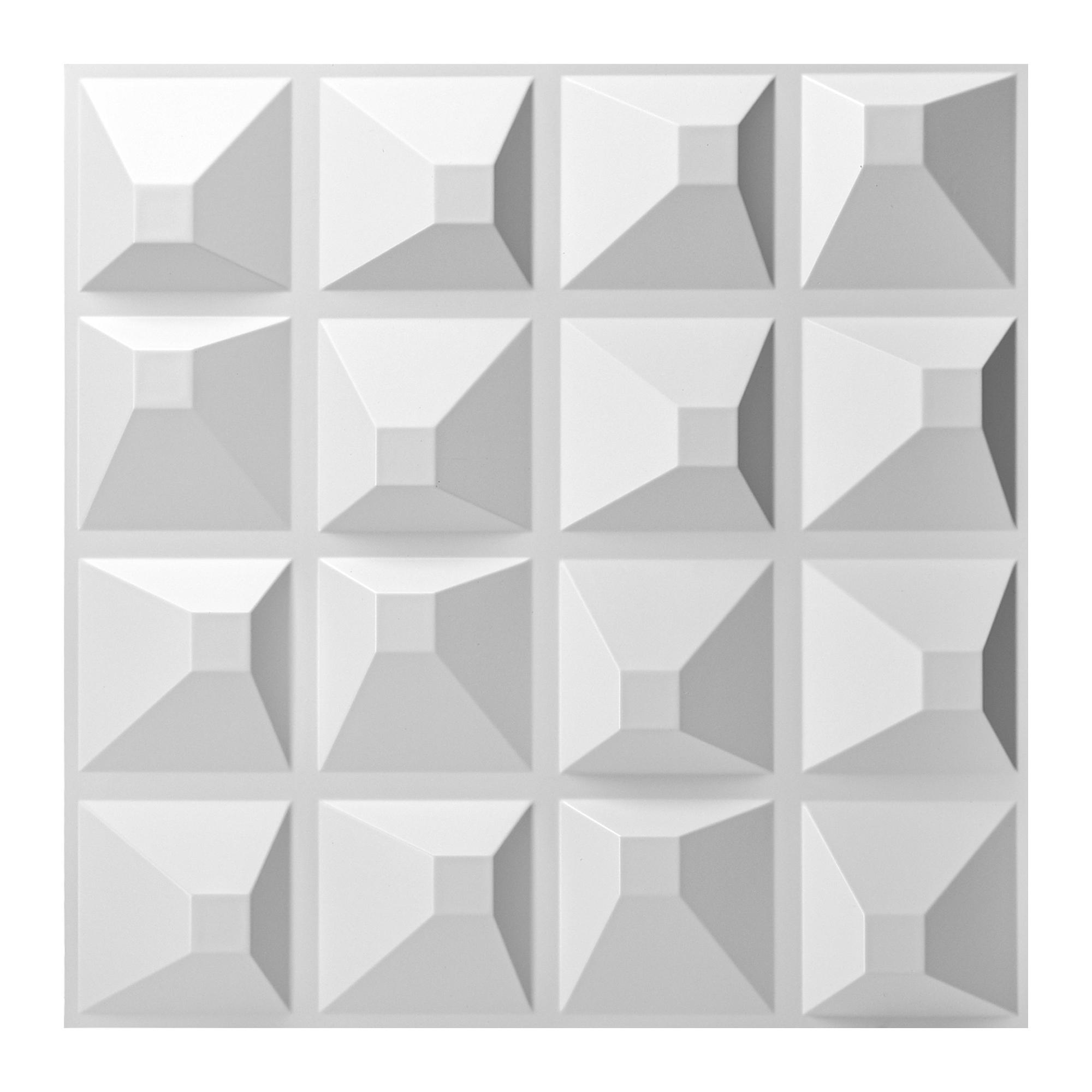 A10019 - Decorative 3D Panels Textured Wall Design Board, 12 Tiles 32 SF