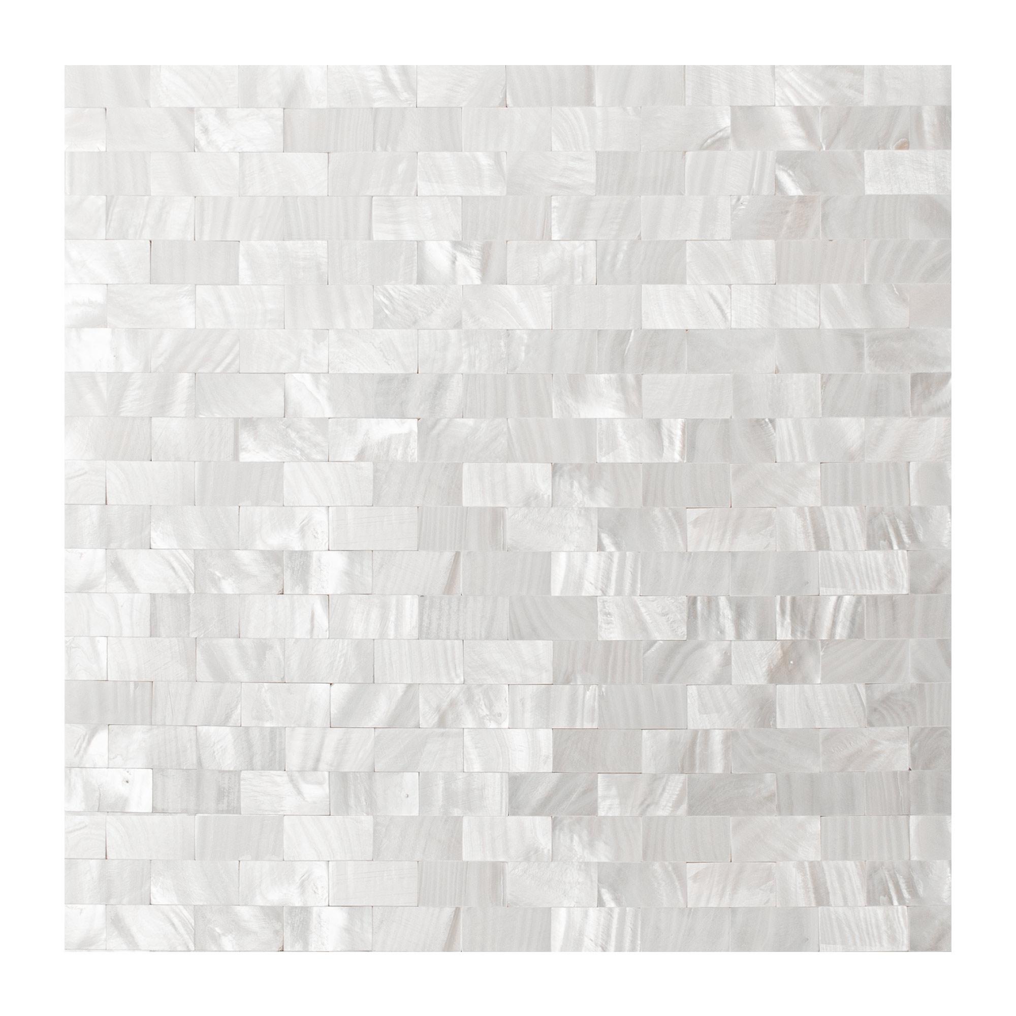 A18202WT10 - Mother of Pearl MOP Shell Tile for Kitchen Backsplashes,10-Sheet