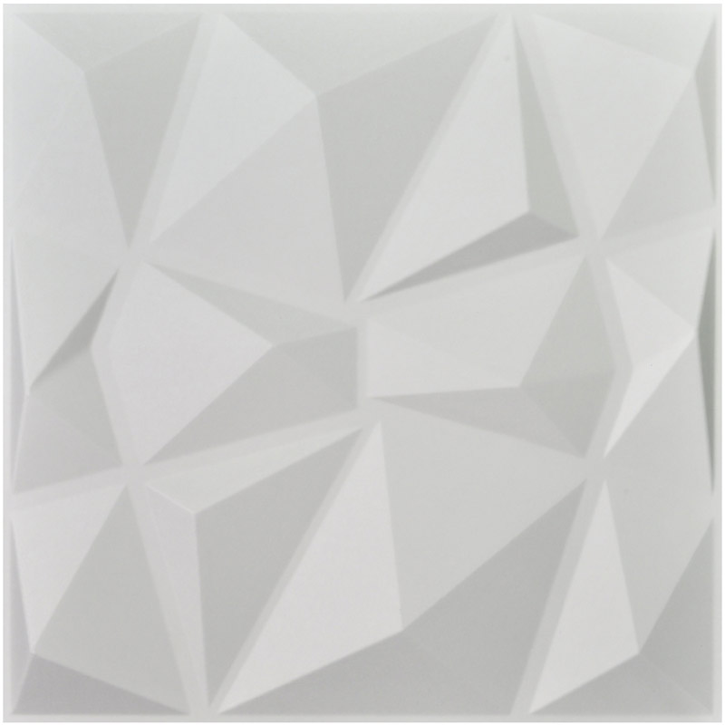 Art3d PVC 3D Diamond Wall Panel Jagged Matching-Matt White, for Residential and Commercial Interior Decor A10047