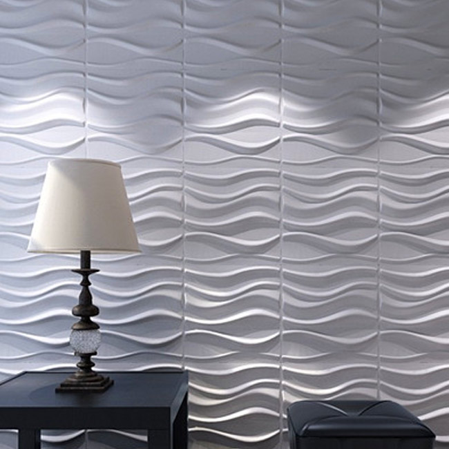 Decorative Tiles 3D Wall Panels for Modern Wall Decor 12 Panels 32 Sq Ft White 