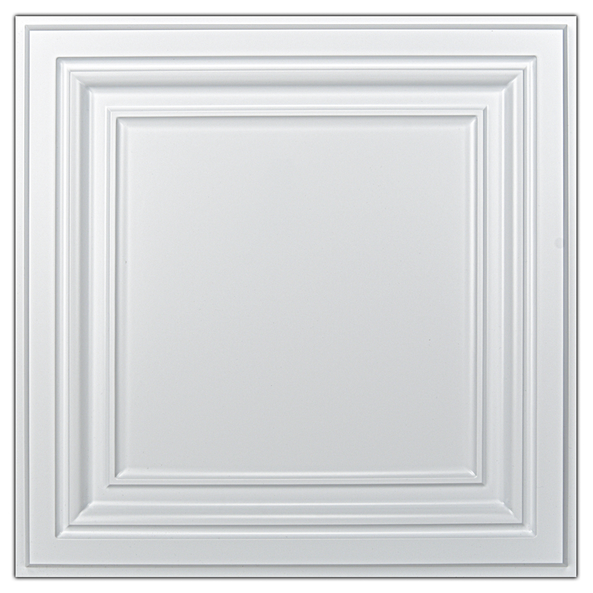 A10905P12 -Decorative Ceiling Tile 2x2 Glue up, Lay in Ceiling Tile 24x24 Pack of 12pcs Spanish in Matt White