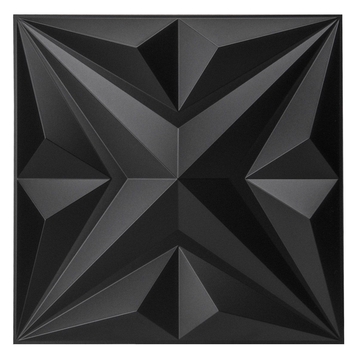 Art3d PVC 3D Wall Panels, Plastic Decorative Wall Tile in Black 12-Pack