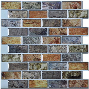 Vinyl L And Stick Tile Backsplash Stickers A17014 Self Adhesive Mosaic Tile Backsplash Color Subway Set Of 10