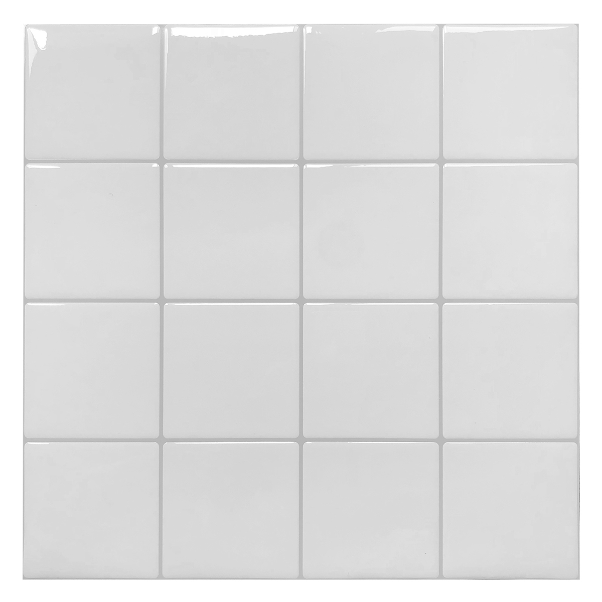 Art3d 10 Sheets Peel and Stick Tile for Kitchen Backsplash White Square Sticker