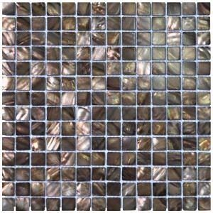A18018 - Mother of Pearl Shell Mosaic Tiles for Bathroom Backsplash, Coffee