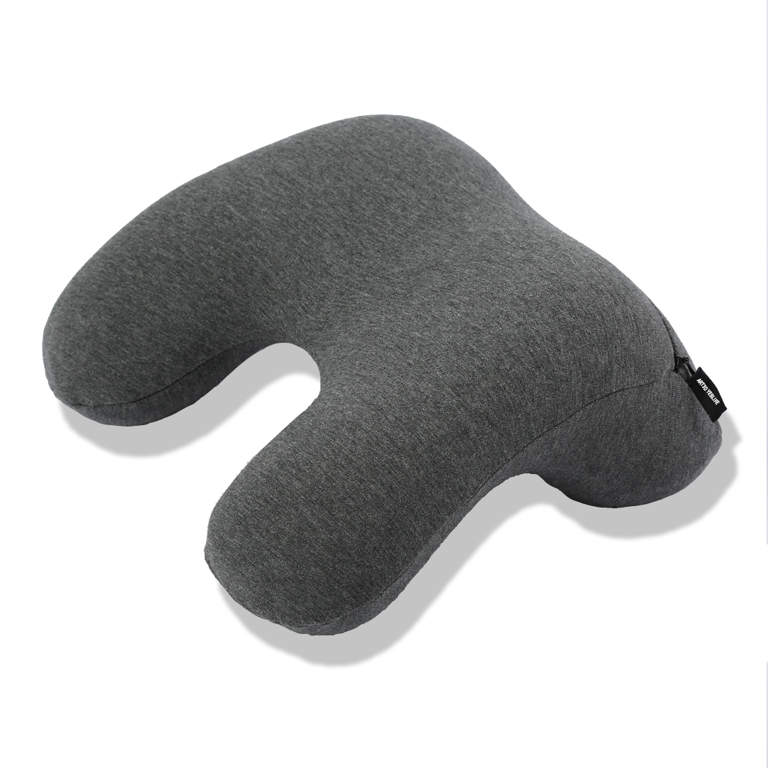 Natural Gray Memory Foam Travel Neck Pillow, H-Pillow Nap Cushion, Head Neck Pillow For Perfect Comfort in Any Sitting Position