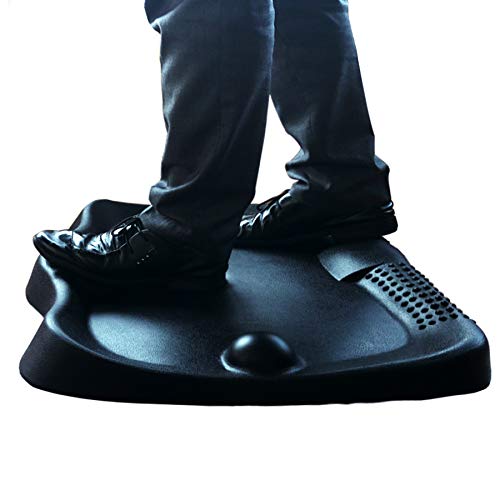 Standing Desk Anti-Fatigue Mat,Not Flat Comfort Mat with Foot Massage for Standing Workstation,26.7 x 23 Inch, Black